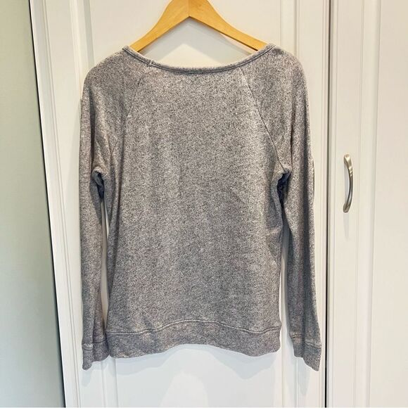 Express Sequin grey long sleeve top - Picture 2 of 6